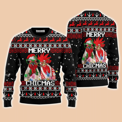 Merry Chickmas Sweater, Ugly Sweater For Men & Women, Perfect Outfit For Christmas New Year Autumn Winter