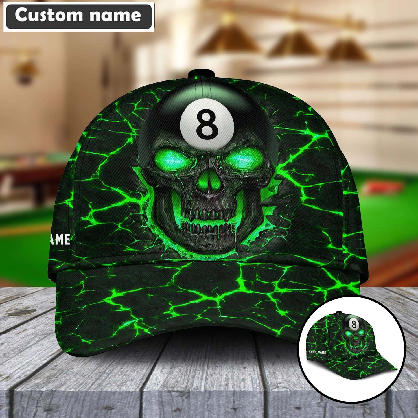 Customized Billiard Cap, Personalized Billiard Pools Skull Hats, Best Billiard Pool Hat For Billiard Players (8 colors)