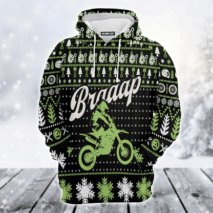 Motorcycle Racing Premium Christmas Hoodie, Braaap Moto Unisex Hoodie For Men & Women - Perfect Gift For Christmas, Racing Lover