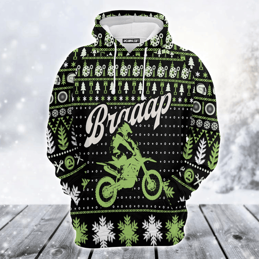Motorcycle Racing Premium Christmas Hoodie, Braaap Moto Unisex Hoodie For Men & Women - Perfect Gift For Christmas, Racing Lover