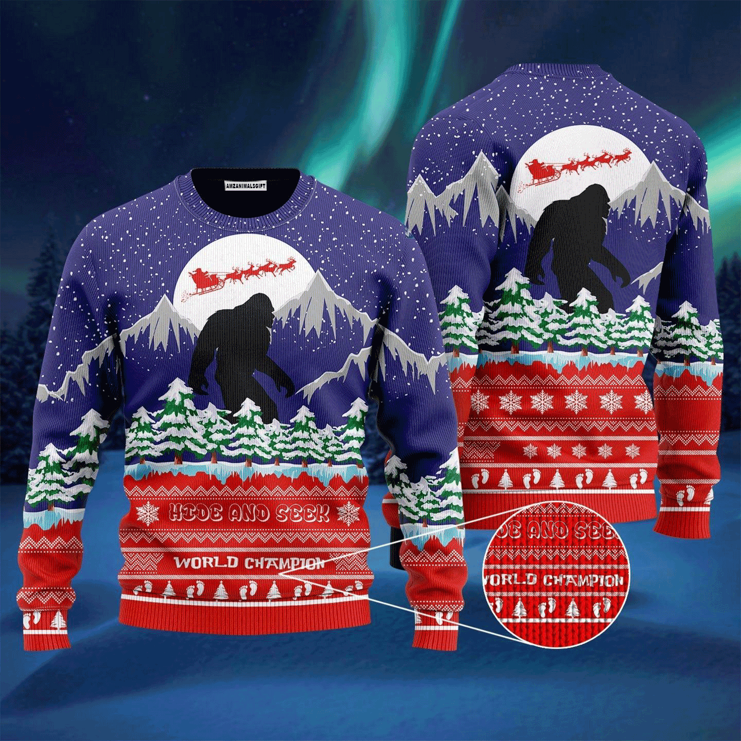 Bigfoot Sweater World Champion, Ugly Christmas Sweater For Men & Women, Perfect Outfit For Christmas New Year Autumn Winter