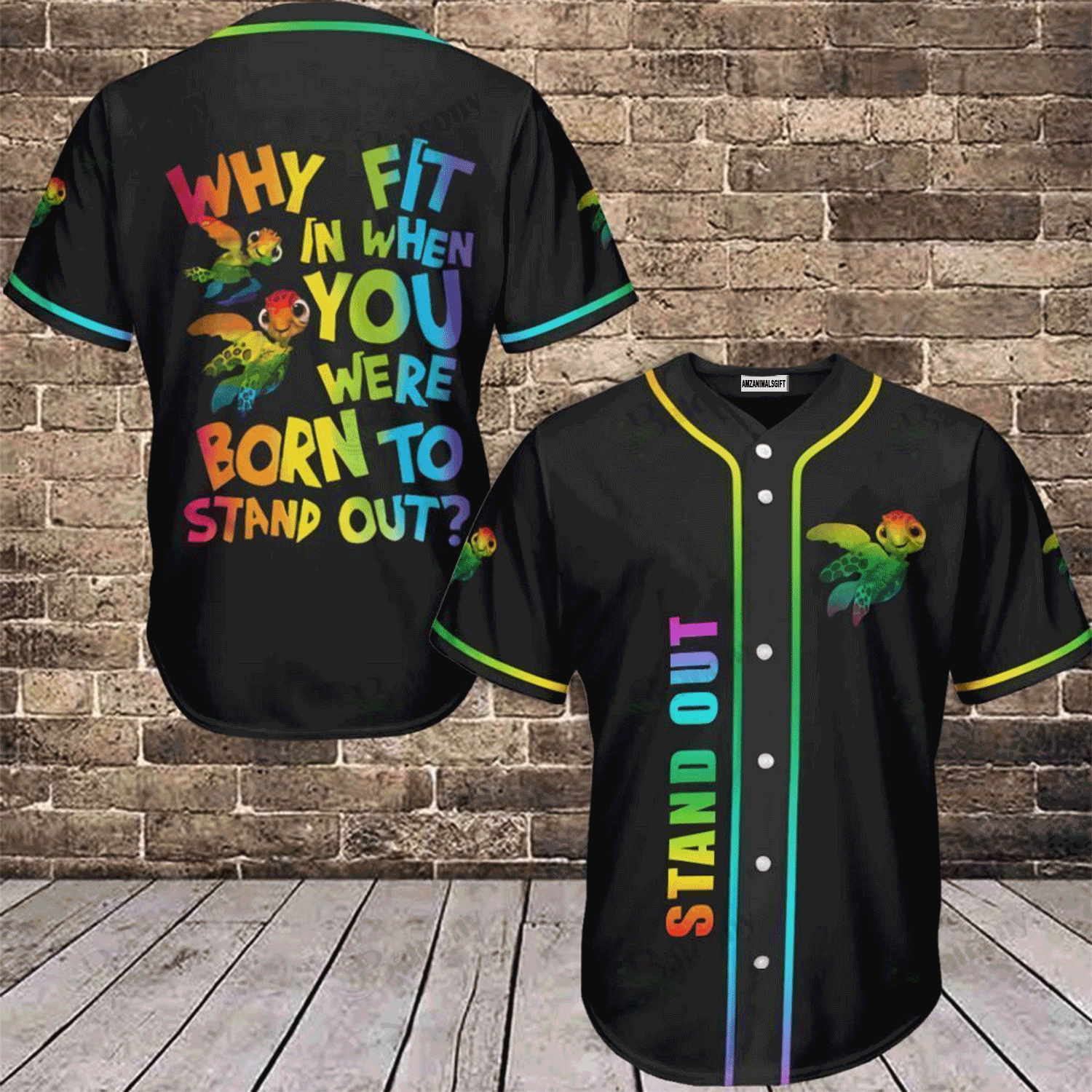LGBT Baseball Jersey Shirt - Why Fit In When You Were Born To Stand Out Baseball Jersey Shirt For Men & Women, Perfect Gift For LGBT