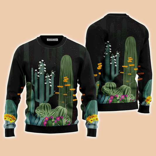 Cactus Garden Sweater, Ugly Christmas Sweater For Men & Women, Perfect Outfit For Christmas New Year Autumn Winter