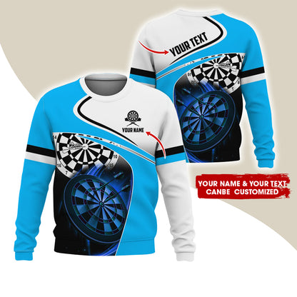 Customized Name & Text Darts Sweatshirt, Custom Darts Team Is My Life Sweatshirt For Men & Women - Gift For Darts Lovers, Darts Players