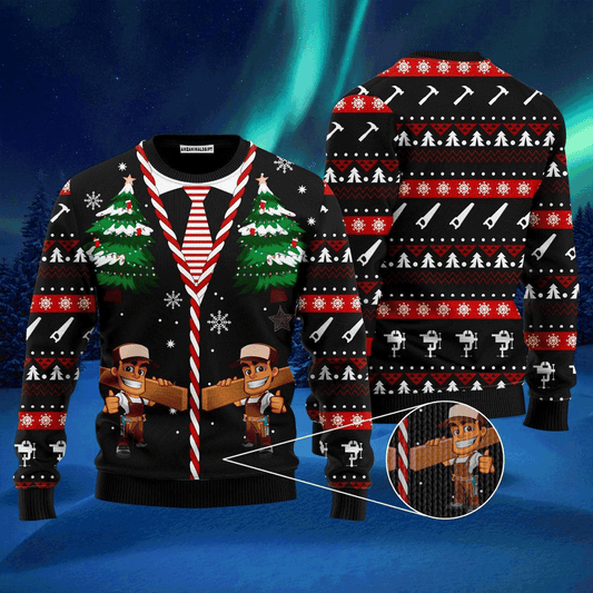 Carpenter Sweater Christmas - Cute Christmas Pattern Sweater For Men & Women, Perfect Outfit For Christmas New Year Autumn Winter