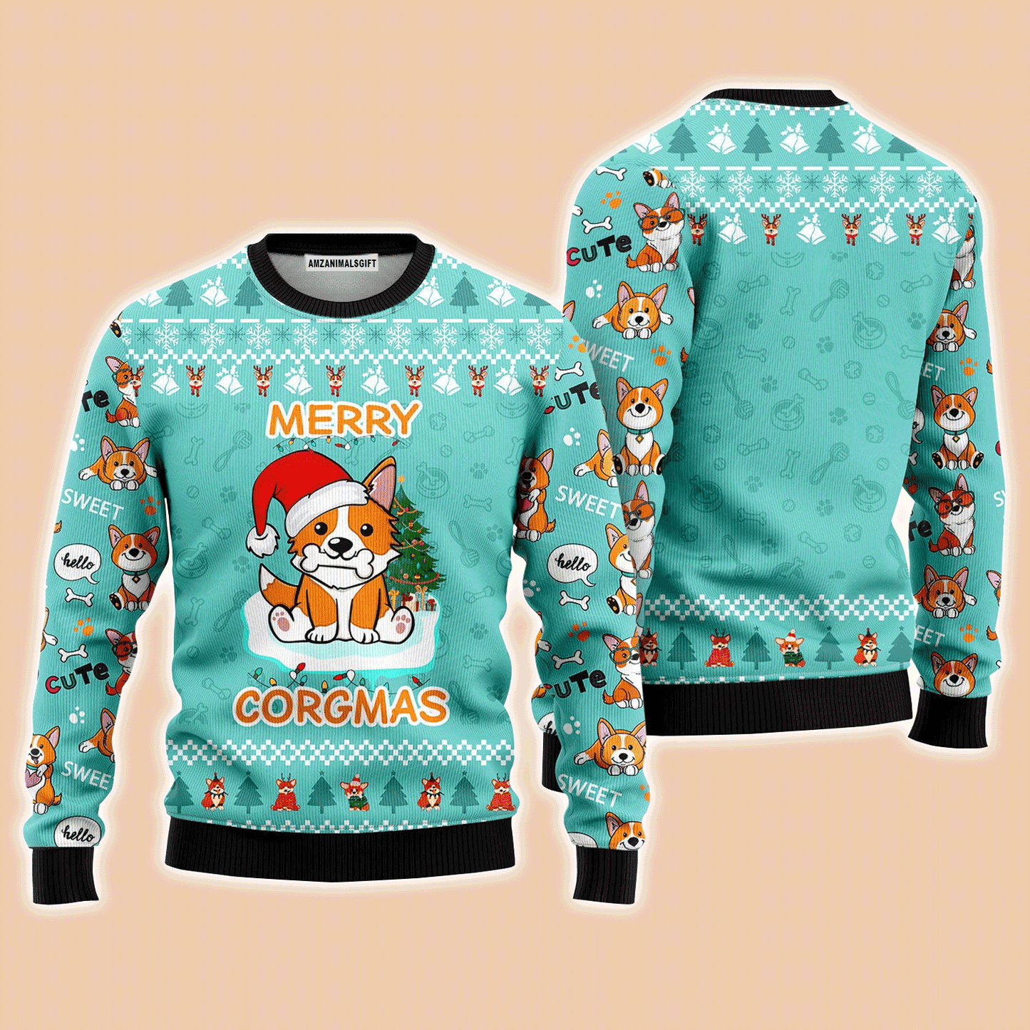 Cute Dog Merry Corgmas Sweater, Ugly Sweater For Men & Women, Perfect Outfit For Christmas New Year Autumn Winter