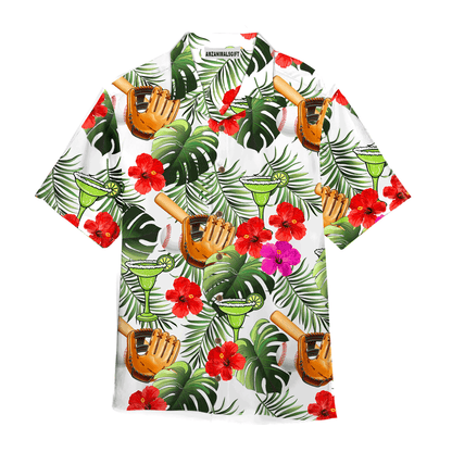 Baseball Hawaiian Shirt, Baseball And Margarita Tropical Hawaiian Shirt For Men & Woman, Perfect Gift For Baseball Lovers