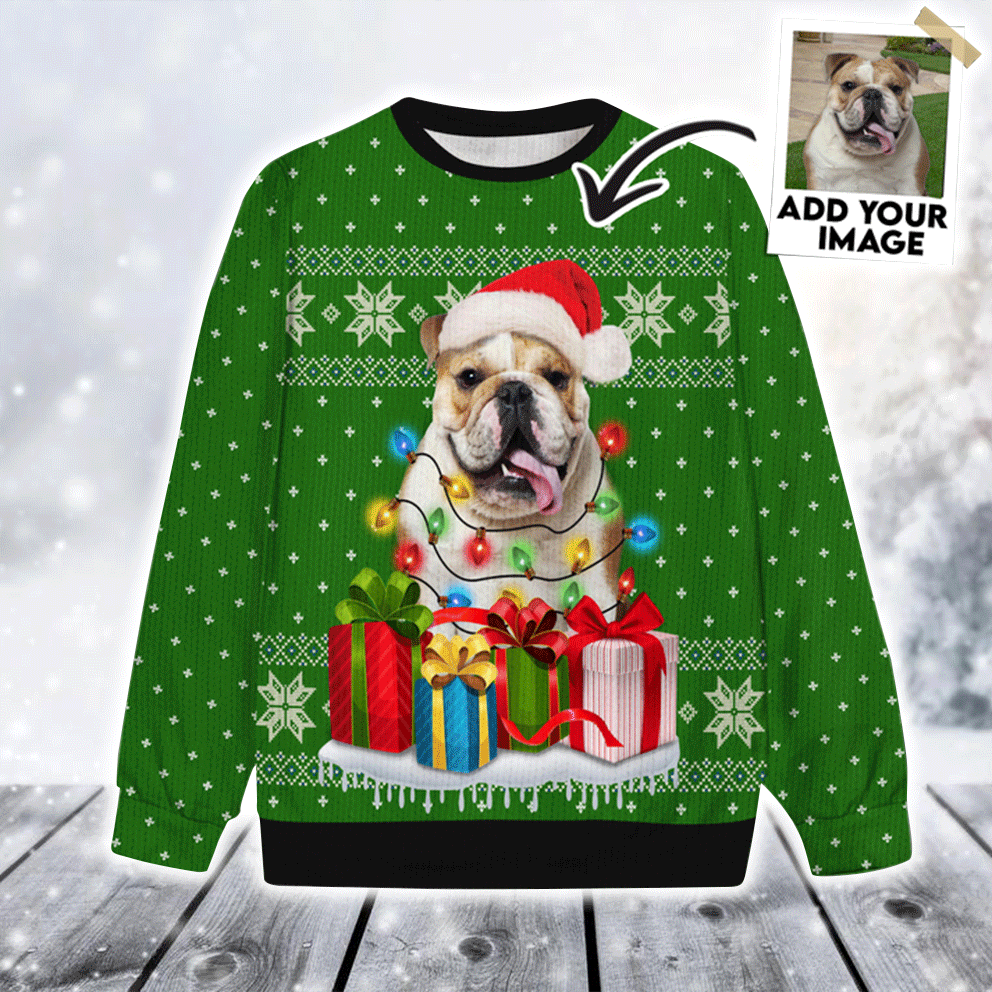Custom Pet Sweater - Personalized ugly christmas sweater, Design your own sweater For Dog Lovers, Friend, Family