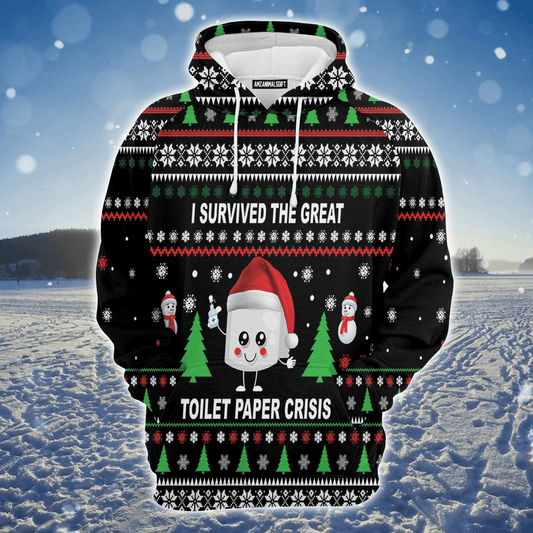 Snowmies Premium Christmas Hoodie, I Survived The Great Toilet Paper Crisis Unisex Hoodie For Men & Women - Perfect Gift For Christmas, Family