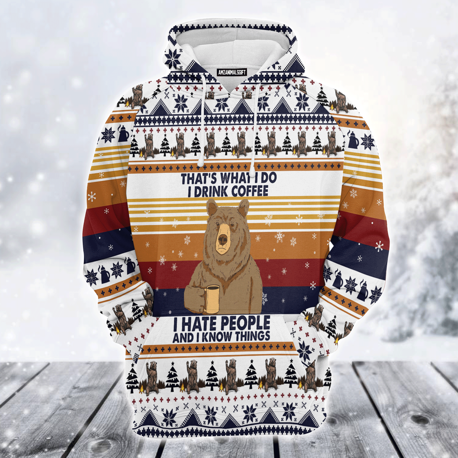 I hate 2025 people bear hoodie