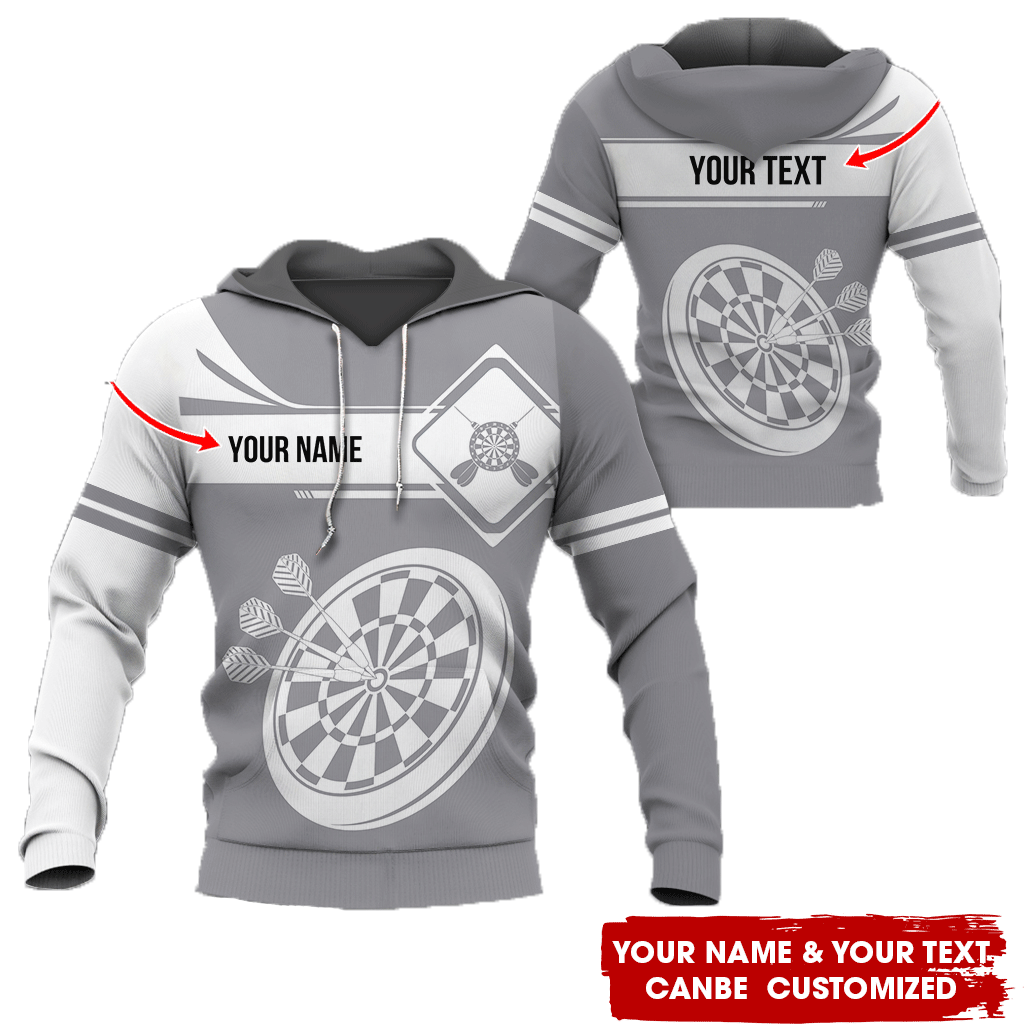 Customized Name Darts Premium Hoodie, Dartboards Pattern Darts Hoodie For Men & Women - Gift For Darts Lovers, Friend, Family