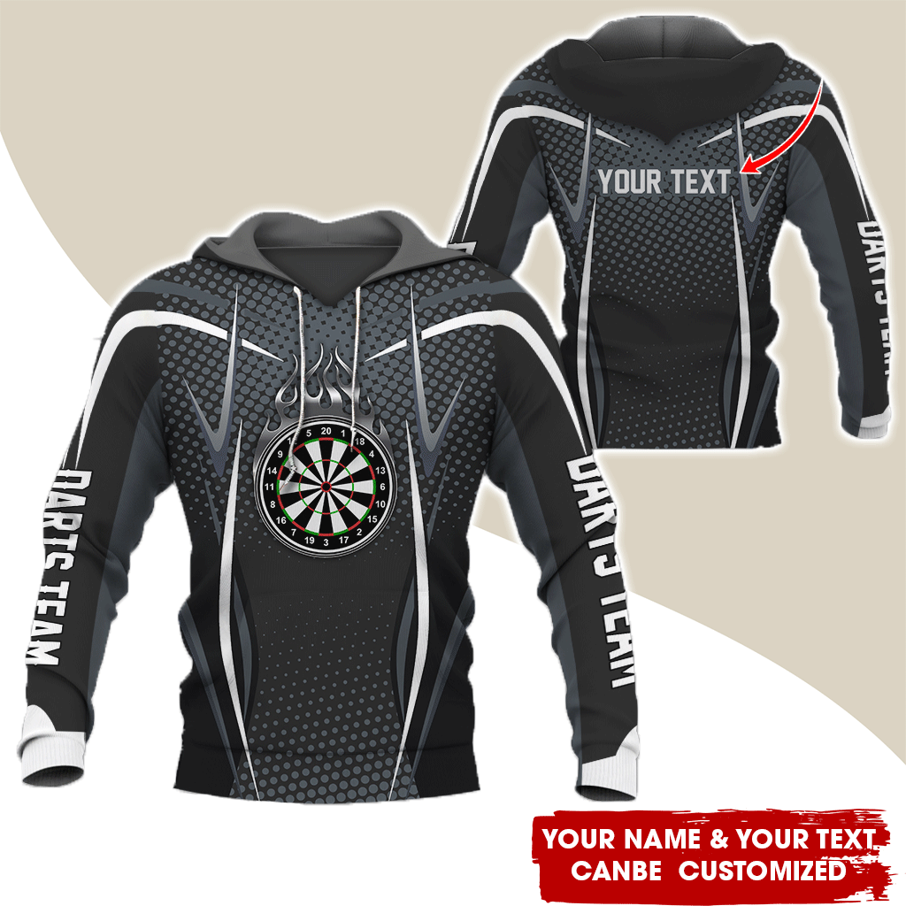 Personalized Darts Premium Hoodie, Dartboards & Black Flame Hoodie For Men & Women, Perfect Gift For Darts Lovers, Darts Player