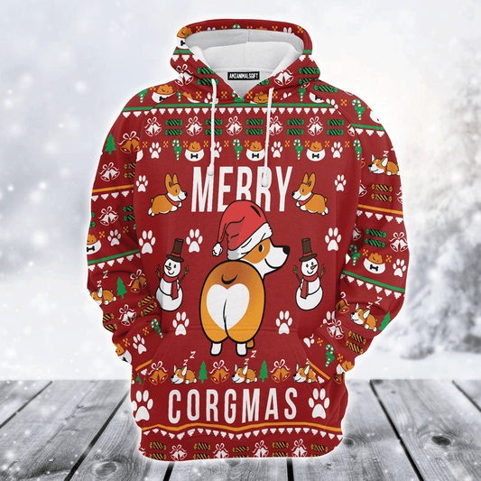 Corgi Premium Christmas Hoodie, Funny Corgi Merry Xmas Unisex Hoodie For Men & Women - Perfect Gift For Christmas, Corgi Lover