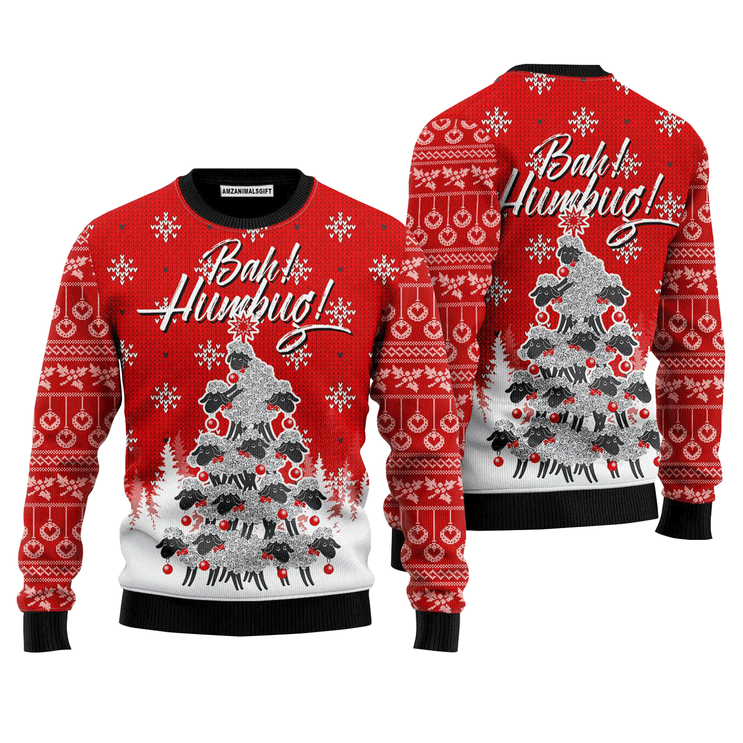 Bah Humbug Sheep Xmas Sweater, Ugly Sweater For Men & Women, Perfect Outfit For Christmas New Year Autumn Winter