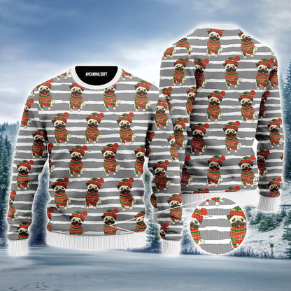 Pug Ugly Christmas Sweater For Men & Women, Perfect Outfit For Christmas New Year Autumn Winter