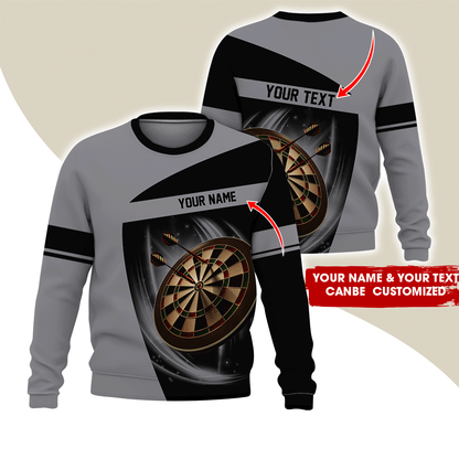 Customized Darts Sweatshirt, Personalized Name & Text Sweatshirt,  Darts Team Is My Life Sweatshirt, Perfect Gift For Darts Lovers, Darts Player