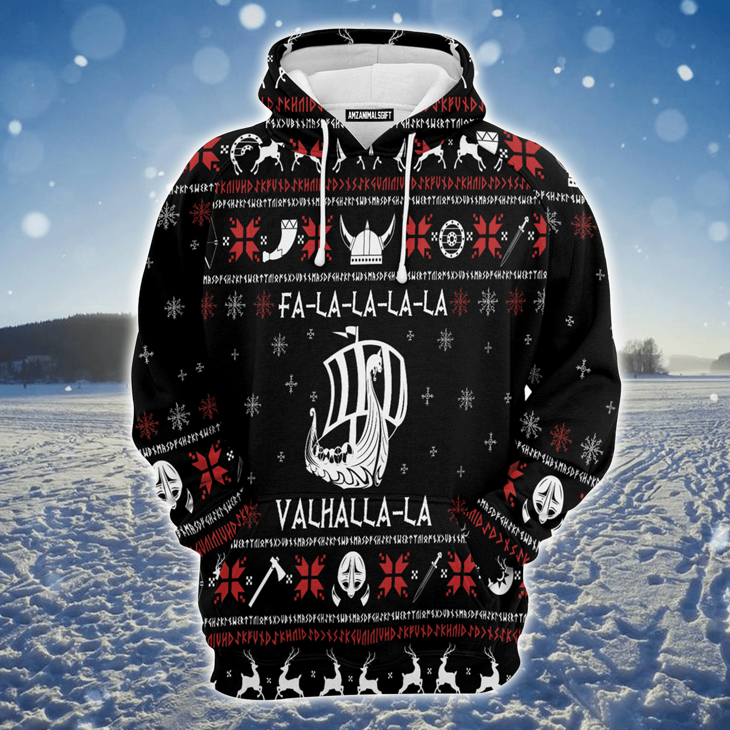 Viking Xmas Premium Christmas Hoodie, Valhalla Viking Unisex Hoodie For Men & Women - Perfect Gift For Christmas, Viking Lovers