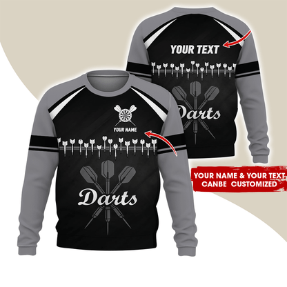 Customized Darts Sweatshirt, Darts Arranged According To Musical Notes Shirts, Darts Pattern Shirts, Perfect Gift For Darts Lovers, Friend, Family
