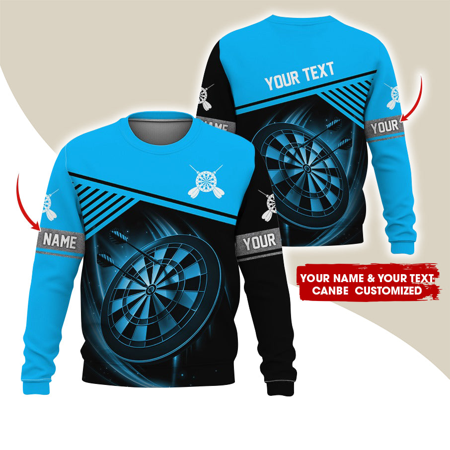 Customized Name & Text Darts Sweatshirt, Personalized Name & Text Sweatshirt For Men & Women - Gift For Darts Lovers, Darts Players