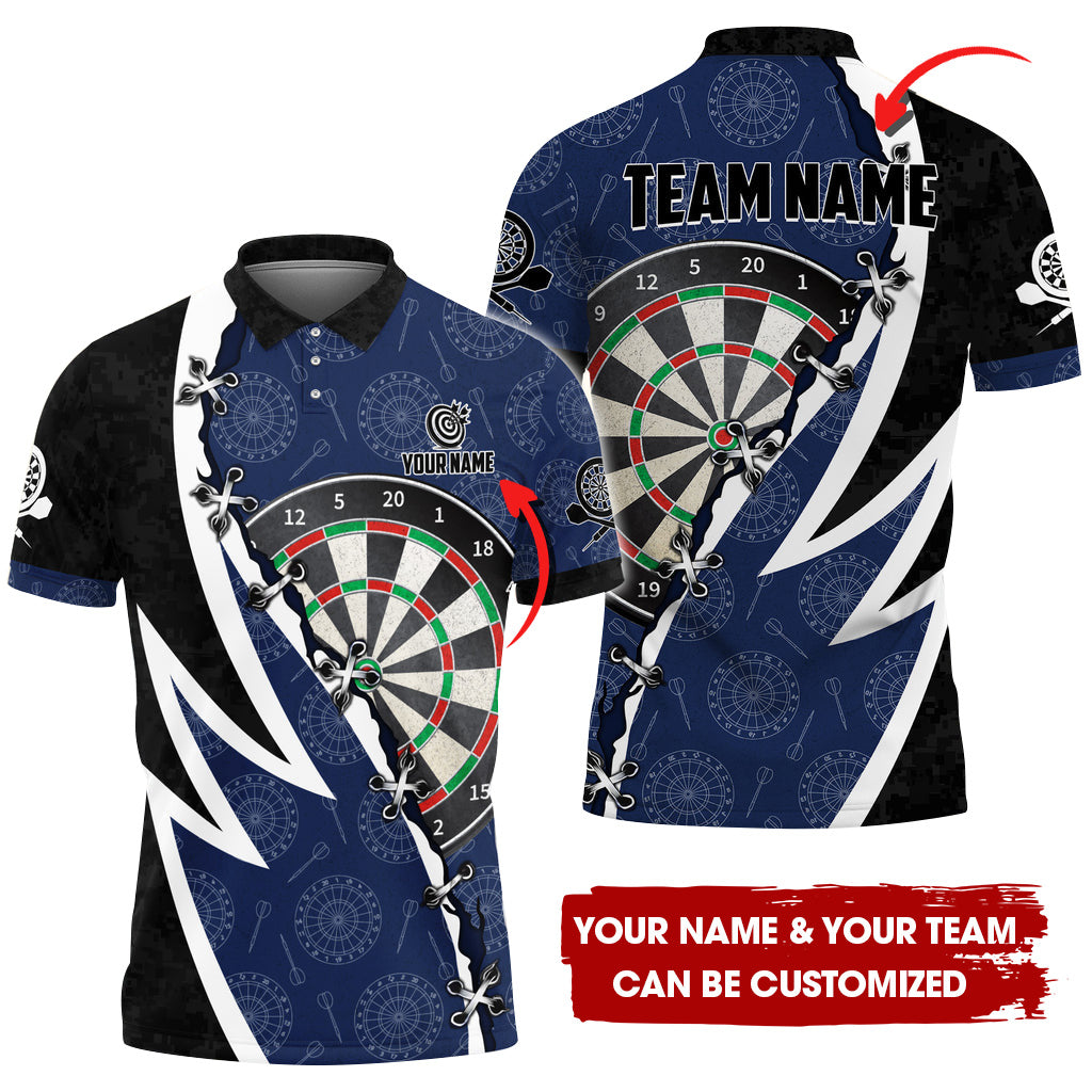 Customized Wing Darts Men Polo Shirt, Custom Darts For Team Polo Shirt For Men, Perfect Gift For Darts Lovers, Darts Players