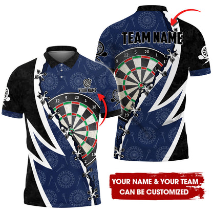 Customized Wing Darts Men Polo Shirt, Custom Darts For Team Polo Shirt For Men, Perfect Gift For Darts Lovers, Darts Players