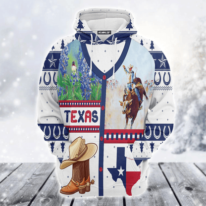 Texas Xmas Premium Christmas Hoodie, Awesome Texas Christmas Unisex White Hoodie For Men & Women - Perfect Gift For Christmas, Texas Lovers