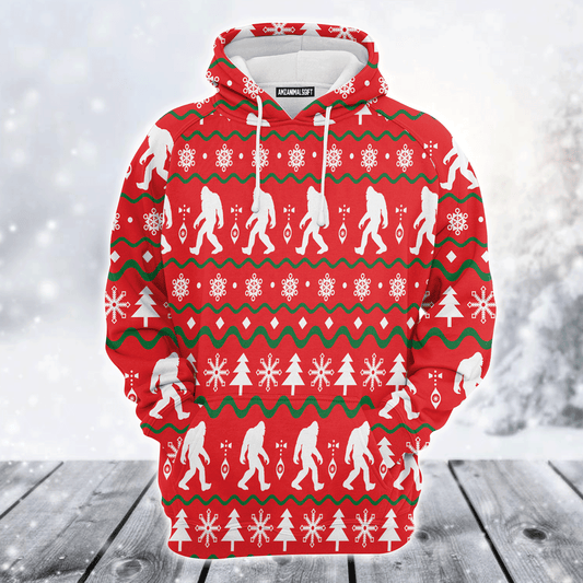 Bigfoot Premium Christmas Hoodie, Bigfoot & Christmas Pattern Unisex Hoodie For Men & Women - Perfect Gift For Christmas, Friends, Family