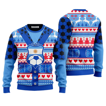 Argentina Football Sweater, Ugly Sweater For Men & Women, Perfect Outfit For Christmas New Year Autumn Winter