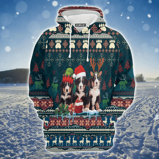 Bernese Mountain Premium Christmas Hoodie, Cute Bernese Mountain Dog Christmas Hoodie For Men & Women - Perfect Gift For Christmas, Dog Lover
