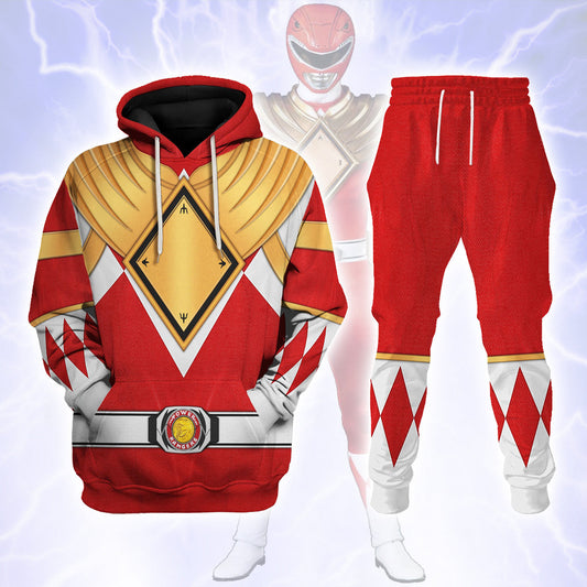 Red Ranger Dragon Shield | Hoodies Sweatshirt T-shirt Hawaiian Tracksuit