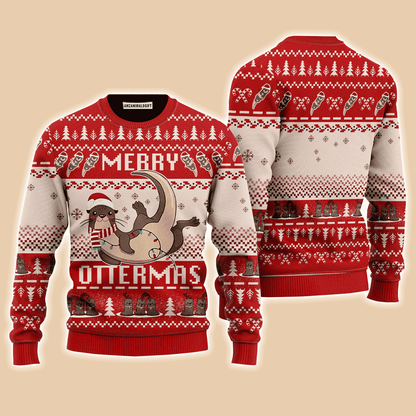 Merry Ottermas Sweater Christmas, Ugly Sweater For Men & Women, Perfect Outfit For Christmas New Year Autumn Winter