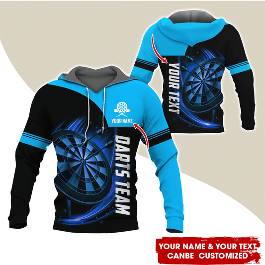 Customized Name & Your Darts Premium Hoodie, Darts Pattern Hoodie For Men & Women, Perfect Gift For Darts Lovers, Friend, Family