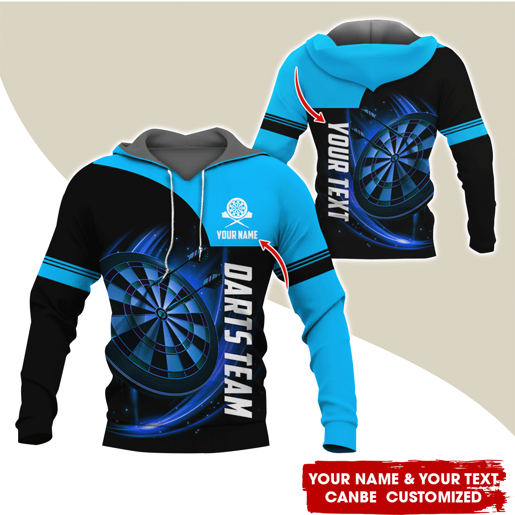 Customized Name & Your Darts Premium Hoodie, Darts Pattern Hoodie For Men & Women, Perfect Gift For Darts Lovers, Friend, Family
