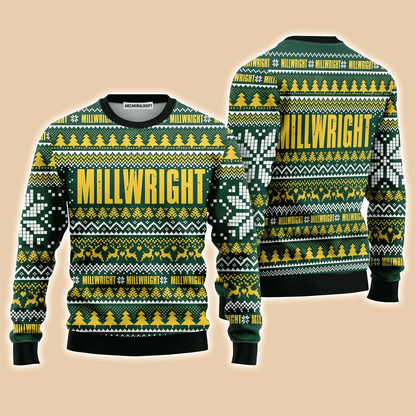 Millwright Happy Christmas Sweater, Ugly Sweater For Men & Women, Perfect Outfit For Christmas New Year Autumn Winter