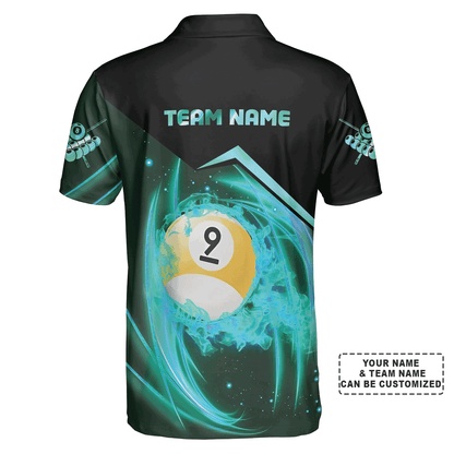 Customized Billiard Men Polo Shirt, Personalized Rock Billiard Team Name Polo Shirt For Men - Gift For Billiard Players, Billiard Lovers