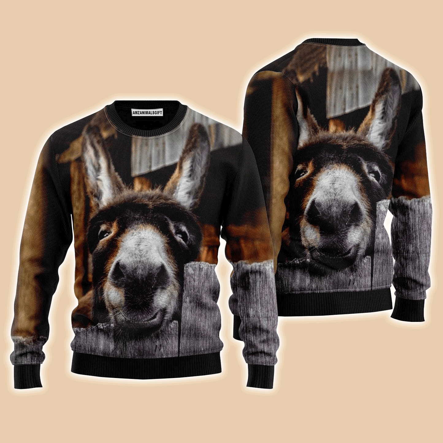 Funny Donkey Sweater, Ugly Sweater For Men & Women, Perfect Outfit For Christmas New Year Autumn Winter