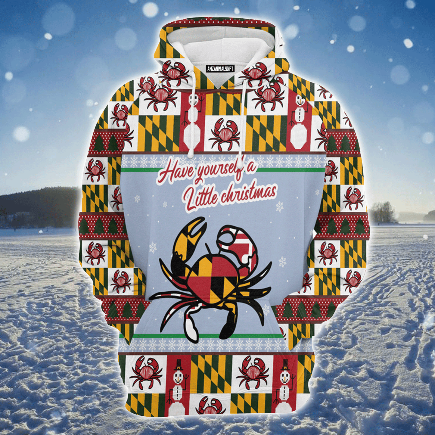 Maryland Xmas Premium Christmas Hoodie, Have Yourself a Little Christmas Unisex Hoodie For Men & Women - Perfect Gift For Christmas, Maryland Lovers