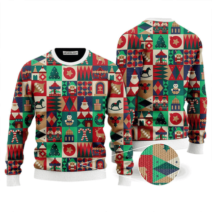 Fancy Xmas Holiday Pattern Sweater, Ugly Sweater For Men & Women, Perfect Outfit For Christmas New Year Autumn Winter