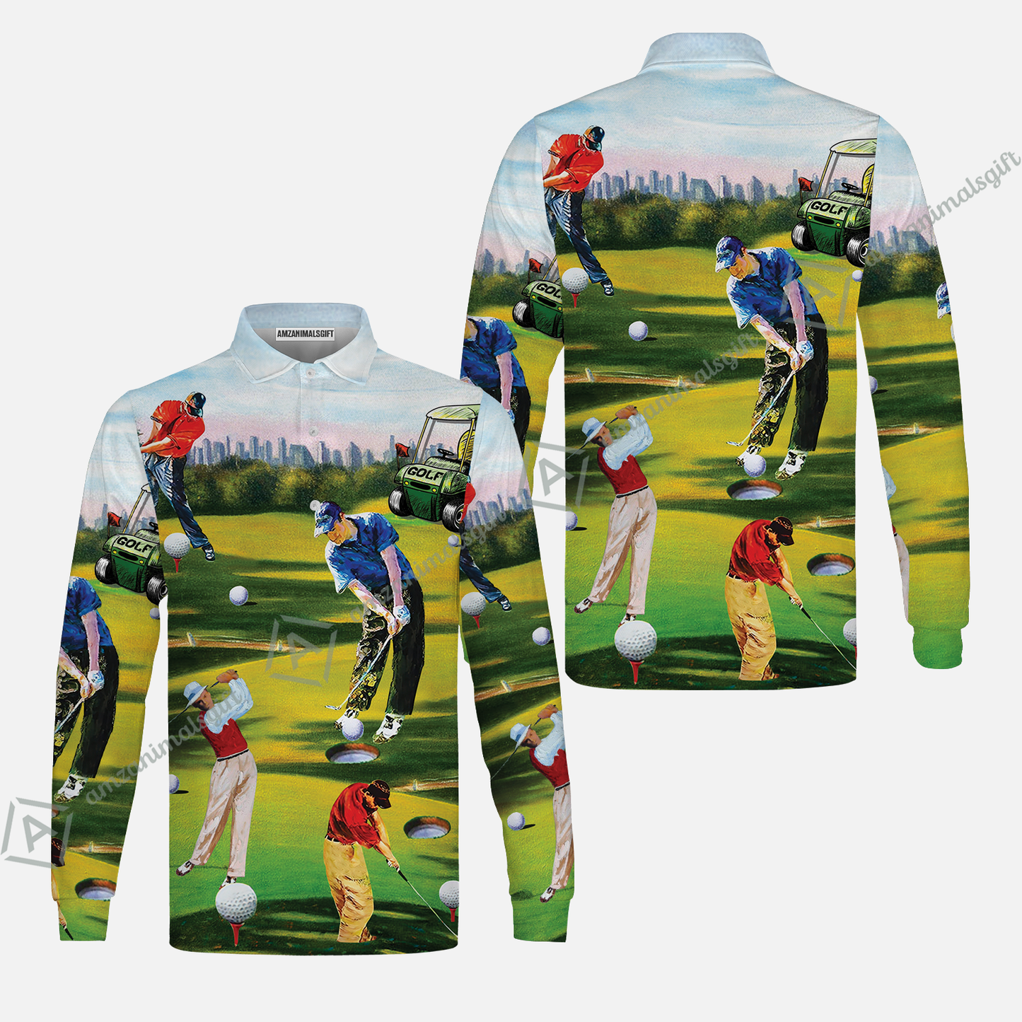 Golf Men Hawaiian Shirt - Golf Men, Golf Cart Hawaiian Shirt - Perfect Gift For Men & Women, Golf Lover