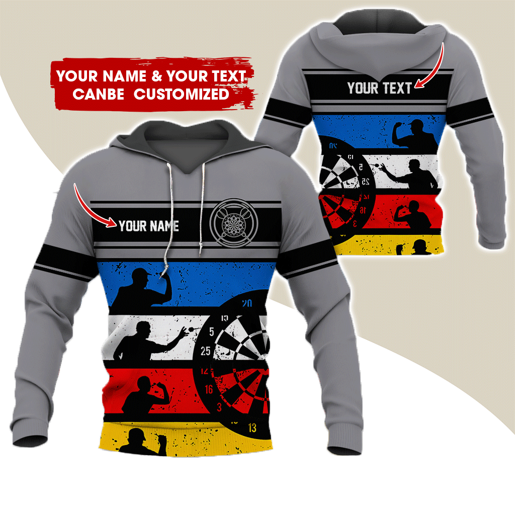 Customized Name Darts Premium Hoodie, How To Play Darts Pattern Darts Hoodie For Men & Women - Gift For Darts Lovers, Friend, Family