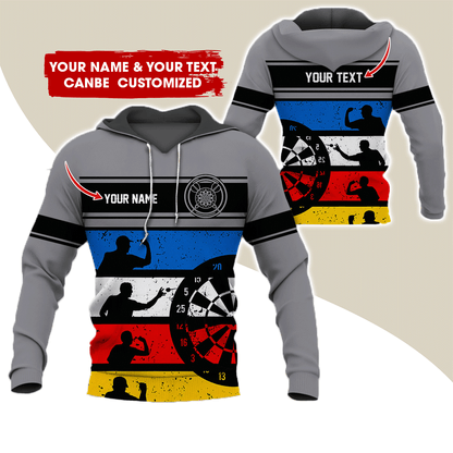 Customized Name Darts Premium Hoodie, How To Play Darts Pattern Darts Hoodie For Men & Women - Gift For Darts Lovers, Friend, Family