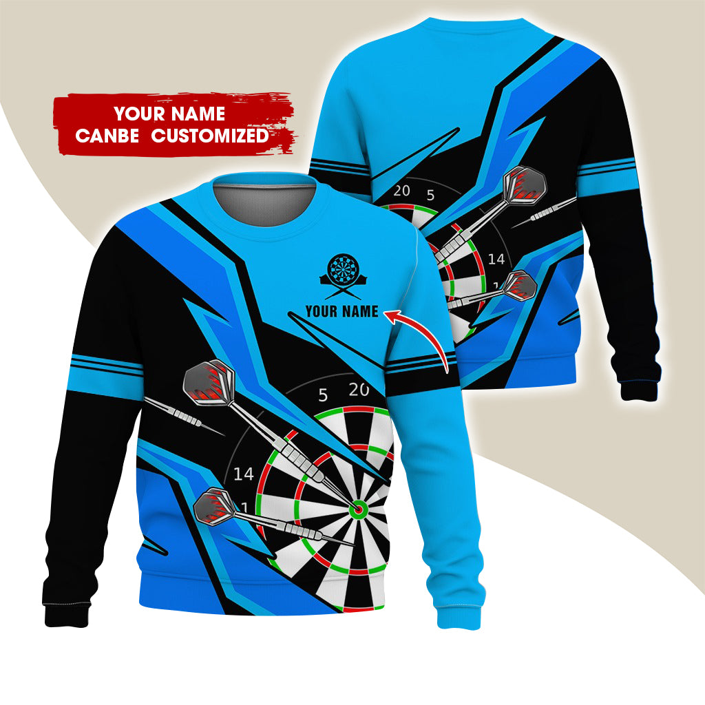 Customized Name Darts Sweatshirt, Personalized Dartboard Sweatshirt For Men & Women - Gift For Darts Lovers, Darts Players