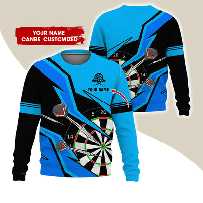 Customized Name Darts Sweatshirt, Personalized Dartboard Sweatshirt For Men & Women - Gift For Darts Lovers, Darts Players