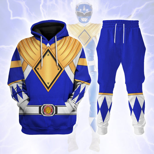 Blue Ranger Dragon Shield  Mighty Morphin Power Ranger - Hoodie Set, Sweatshirt, Sweatpants