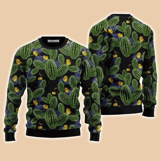 Cactus Sweater Christmas Pattern, Ugly Christmas Sweater For Men & Women, Perfect Outfit For Christmas New Year Autumn Winter