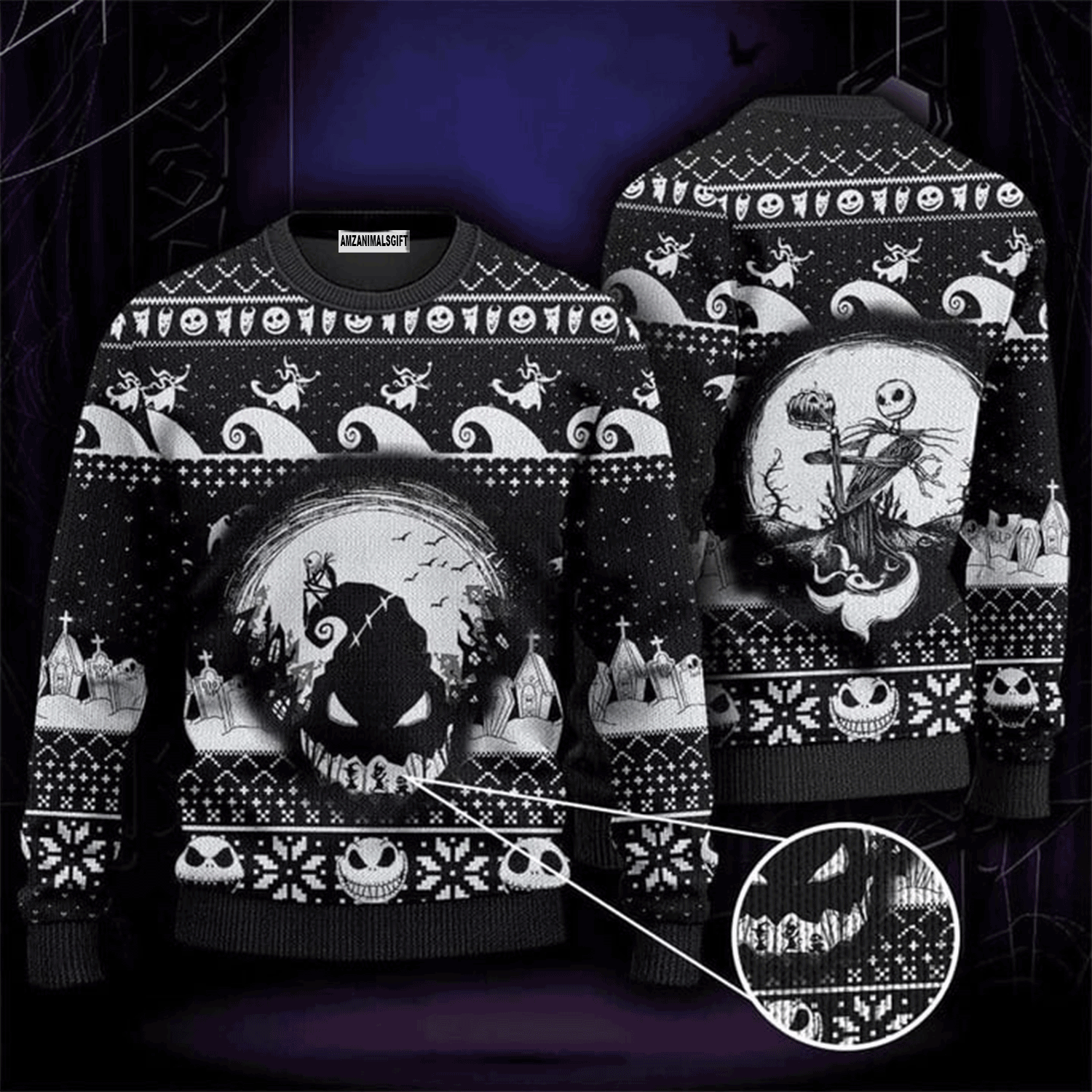 Skeleton Nightmare Halloween Sweater, Ugly Sweater For Men & Women, Perfect Outfit For Christmas New Year Autumn Winter