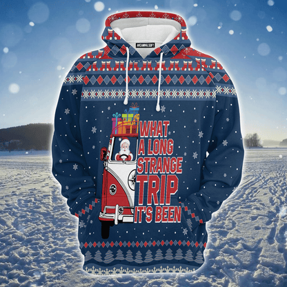 Santa Premium Christmas Hoodie, What A Long Strange Trip Its Been Christmas Unisex Hoodie For Men & Women - Perfect Gift For Christmas, Friends, Family