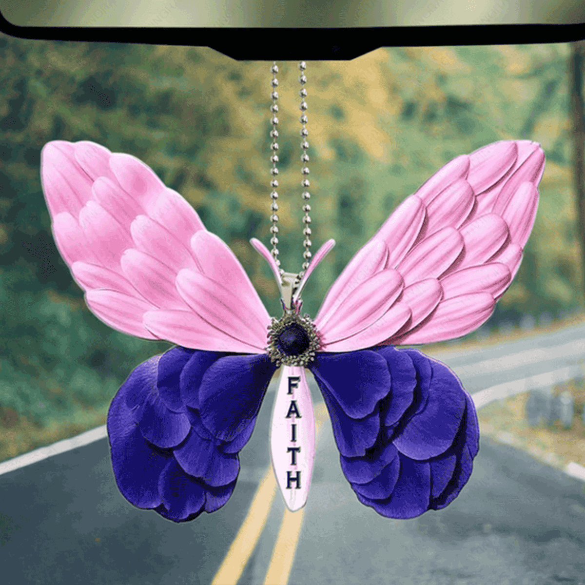 Jesus Acrylic Ornament, Butterfly Petal Flower Faith Acrylic Ornament For Christian, God Faith Believers, Holiday Decor