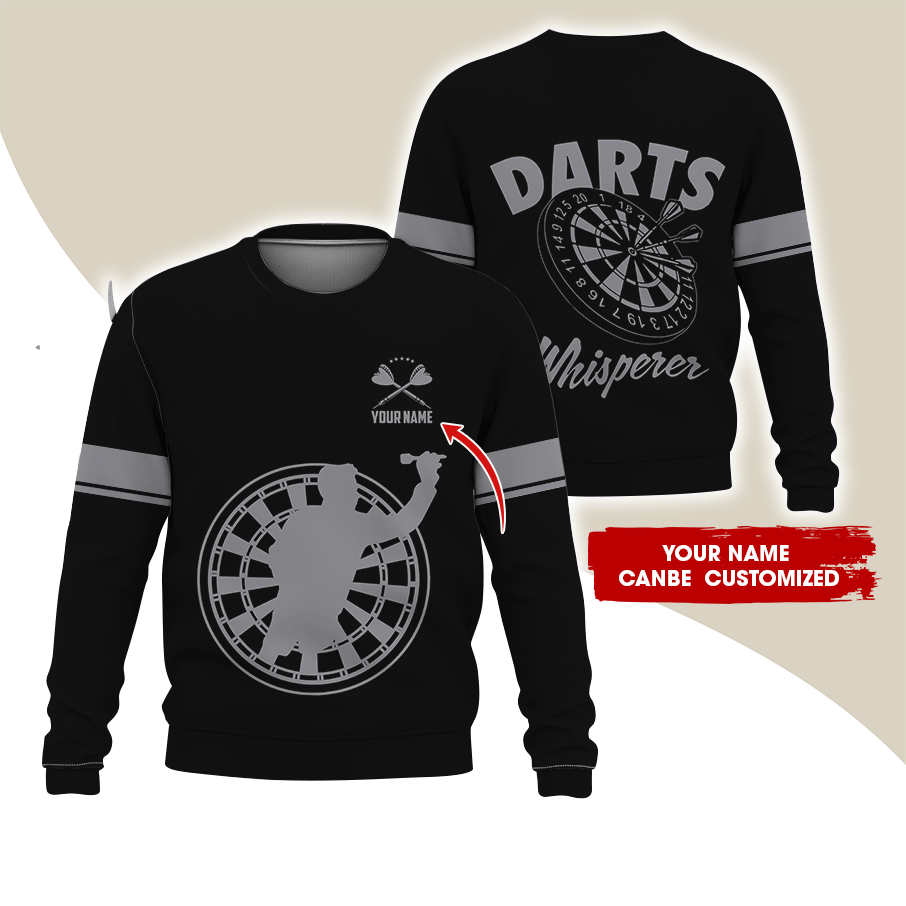 Customized Darts Sweatshirt, Personalized Name Sweatshirt, Darts Whisperer Sweatshirt, Perfect Gift For Darts Lovers, Friend, Family