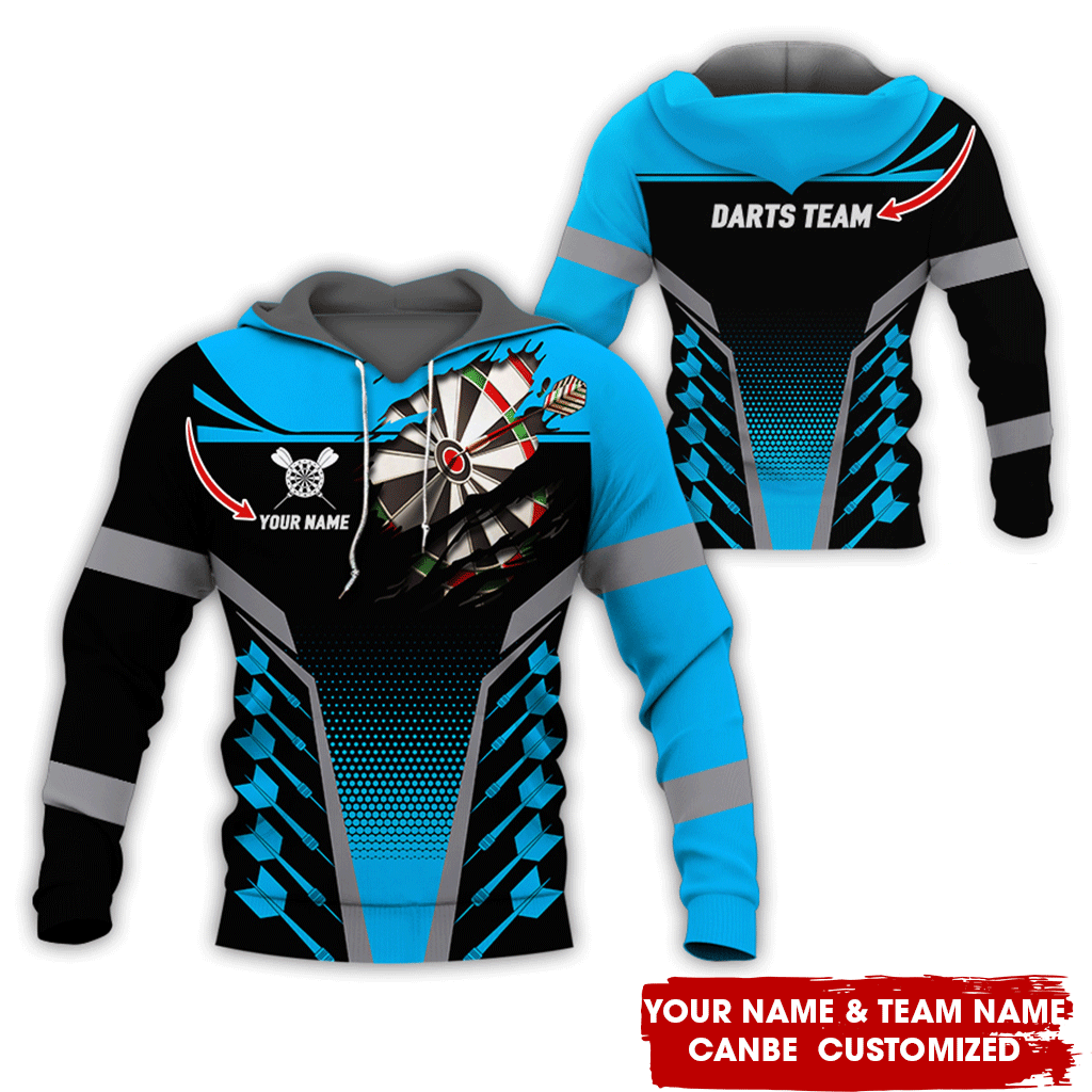 Customized Name & Team Name Darts Premium Hoodie, Personalized Hoodie For Darts Player, Perfect Gift For Darts Lovers, Friend, Family